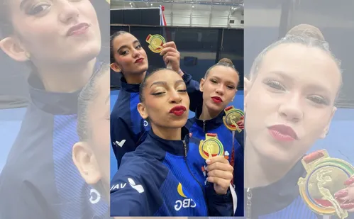 
          Imagem ilustrativa da imagem Trio capixaba de Ginástica Rítmica conquista ouro para o Brasil
          