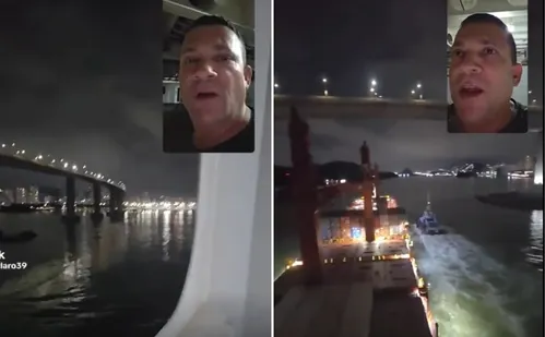 
          Imagem ilustrativa da imagem VÍDEO | Comandante mostra vista da Terceira Ponte ao chegar de navio em Vitória
          