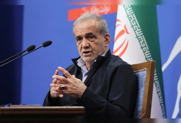 O presidente do Irã, Masoud Pezeshkian