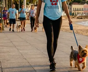 Imagem ilustrativa da imagem Caminhada PET em Olinda amplia vagas e arrecada ração