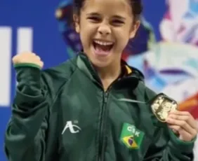 Imagem ilustrativa da imagem Pernambucana de 12 anos conquista ouro no Pan Americano de caratê