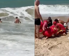 Imagem ilustrativa da imagem Turista perde movimentos após ser atingido por onda em praia de Pernambuco
