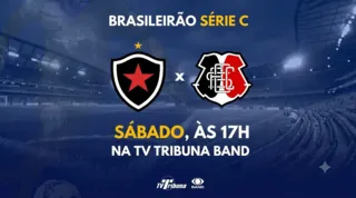 Imagem ilustrativa da imagem Santa Cruz enfrenta Botafogo-PB fora de casa com transmissão da TV Tribuna