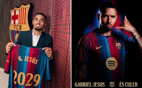
          Imagem ilustrativa da imagem Barcelona anuncia contratação do atacante Gabriel Jesus
          