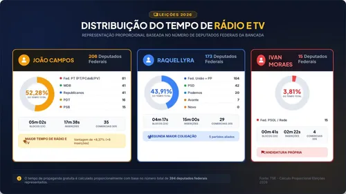 
          Imagem ilustrativa da imagem João Campos terá mais da metade do tempo do guia eleitoral
          