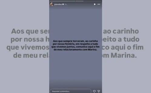 
          Imagem ilustrativa da imagem Juliano Floss anuncia fim de namoro com Marina Sena
          