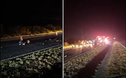 
          Imagem ilustrativa da imagem Motociclista morre após bater em trator, cair na pista e ser atropelado na ES-060
          