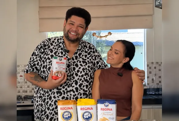 Georgia e o apresentador Wallace Aranha