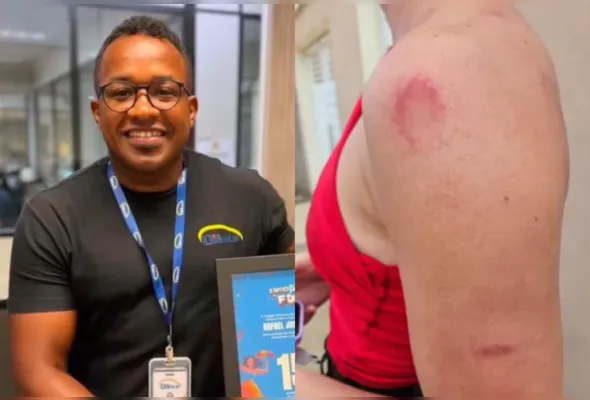 Gerlaine relata que, ao negar as acusações do companheiro, teve início uma sequência de agressões físicas