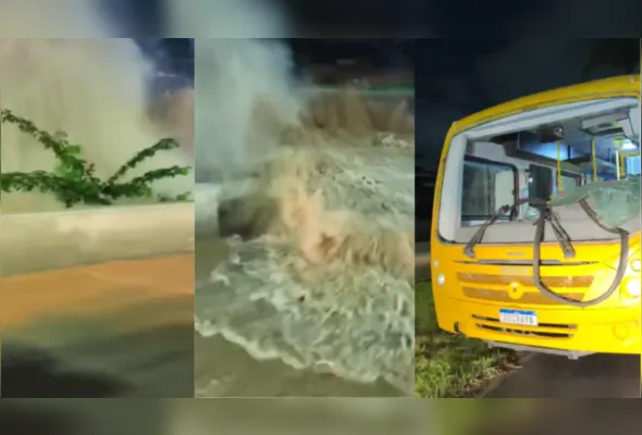 Imagem ilustrativa da imagem Vazamento da Compesa na BR-101 causa danos, deixa feridos e falta de água