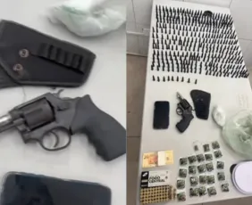 Imagem ilustrativa da imagem PM prende dois suspeitos e um foragido no Ibura; drogas e armas são apreendidas