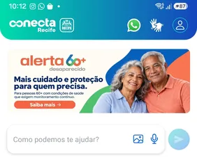 Imagem ilustrativa da imagem Recife lança plataforma Alerta 60+ para localizar idosos desaparecidos