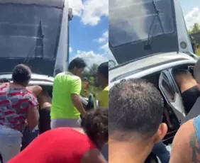 Imagem ilustrativa da imagem VLT atinge carro de passeio em Jaboatão; motorista morre e passageira fica ferida