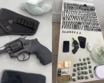 Imagem ilustrativa da imagem PM prende dois suspeitos e um foragido no Ibura; drogas e armas são apreendidas