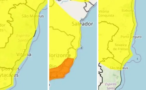 
          Imagem ilustrativa da imagem Alerta prevê temporal e ventos de até 100 km/h para mais de 50 cidades do ES
          