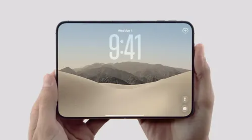 
          Imagem ilustrativa da imagem Apple lança iPhone Duo, o primeiro celular dobrável da marca. Veja imagens
          
