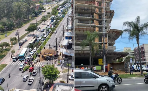 
          Imagem ilustrativa da imagem Caminhão de areia tomba e complica trânsito na Av. Fernando Ferrari, em Vitória
          