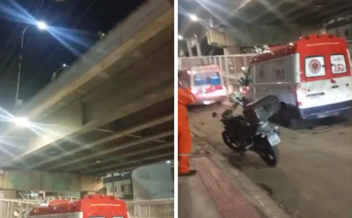 
          Imagem ilustrativa da imagem Motociclista é arremessado da Terceira Ponte e cai perto de valão
          