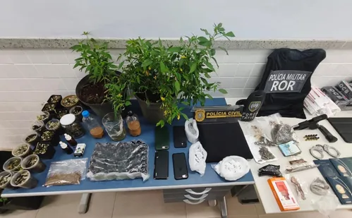 
          Imagem ilustrativa da imagem Polícia apreende drogas, arma e moedas estrangeiras no Caparaó
          
