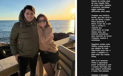 
          Imagem ilustrativa da imagem Vanessa Giácomo anuncia fim do casamento: 'Seguimos unidos como família'
          