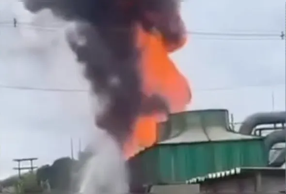 Imagem ilustrativa da imagem Incêndio atinge área de usina em Vitória de Santo Antão
