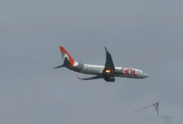 Avião da Gol apresentou fogo na turbina logo após a decolagem