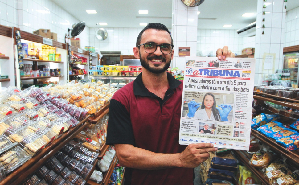 Cleber Alves, gerente da Padaria União, acompanhou várias fases do jornal