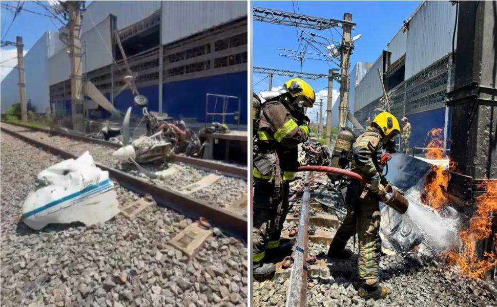 Piloto morre após queda de avião em pátio de manutenção do metrô de BH