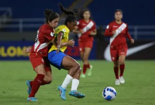 Imagem ilustrativa da imagem Brasil sobra, goleia o Peru por 6 a 0 e segue 100% na Copa América feminina