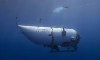 Imagem ilustrativa da imagem Submarino de turismo para ver destroços do Titanic desaparece no Atlântico