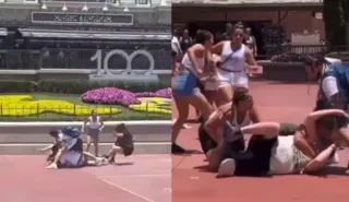 Imagem ilustrativa da imagem VÍDEO | Famílias trocam socos em parque da Disney por causa de espaço para foto