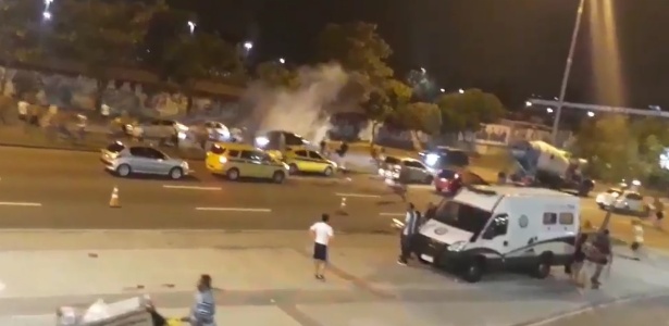 O caos tomou conta do Maracanã. Foto: Reprodução