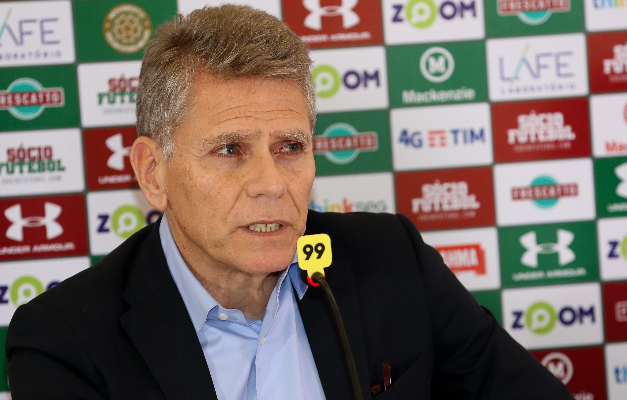 O diretor esportivo entende as dificuldades vividas pelo clube tricolor, mas tem empenhado sua palavra a jogadores e demais funcionários. Foto: LUCAS MERÇON/FLUMINENSE F.C