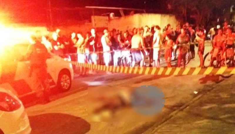Crime aconteceu próximo a um bar. Foto: Eu vi em Linhares