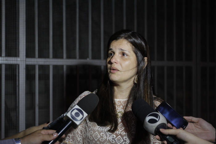 Marcelle foi uma das testemunhas que prestaram depoimento nesta segunda-feira (16). Foto: Dayana Souza.