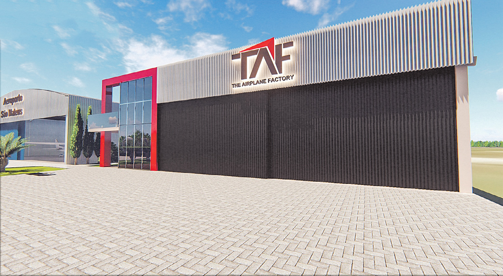 Projeção da montadora da TAF Brasil, planejada para o aeroporto de São Mateus: outros municípios na disputa. Foto: TAF