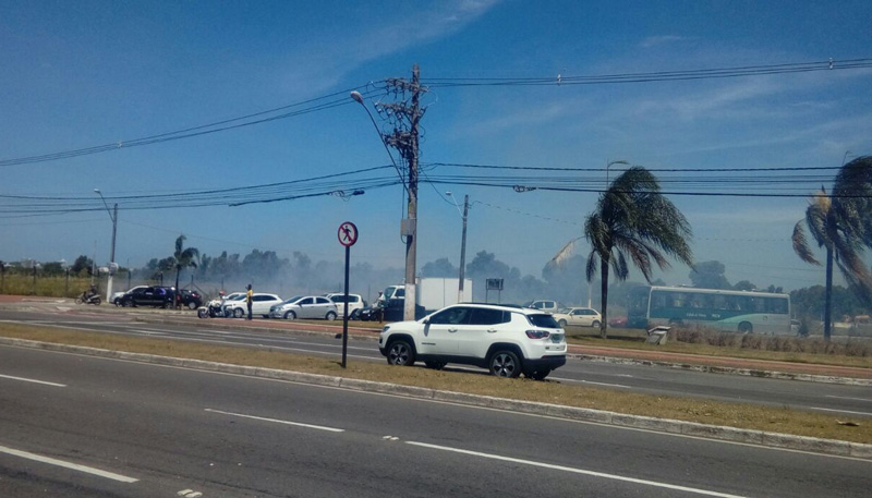 Queimada em Goiabeiras. Foto: Divulgação/WhatsApp