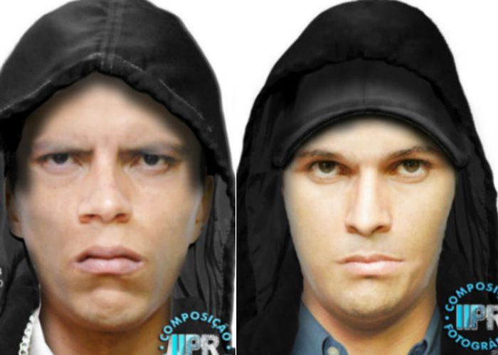 Características dos suspeitos, que geraram retrato falado, também foram inventadas. Foto: Divulgação/Polícia Civil