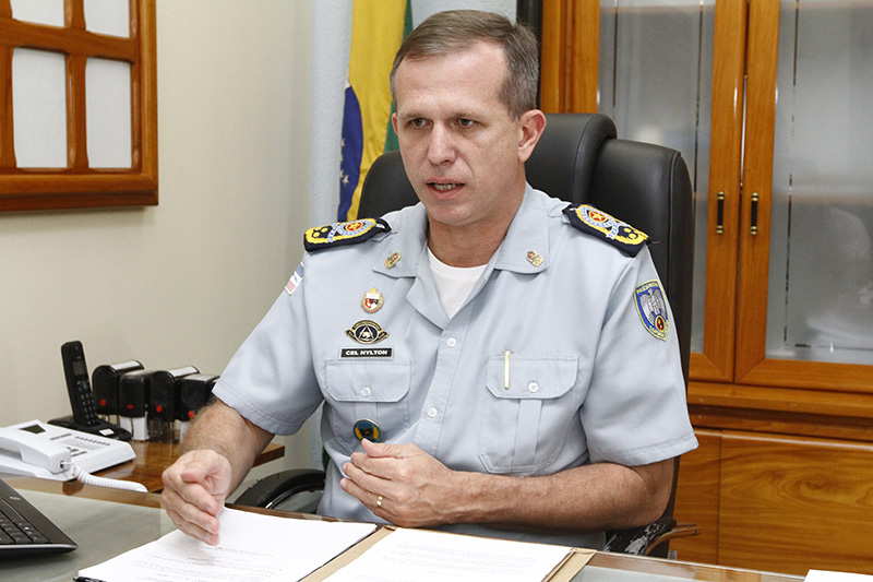 Coronel Nylton Rodrigues assumiu o comando da PM no auge da crise. Foto: Fernando Ribeiro 20/06/2017