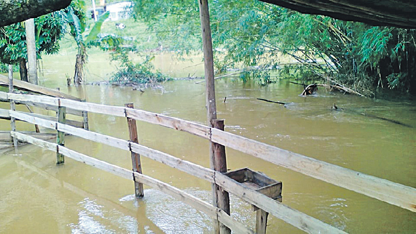 Regiões próximas ficaram alagadas. Foto: Divulgação