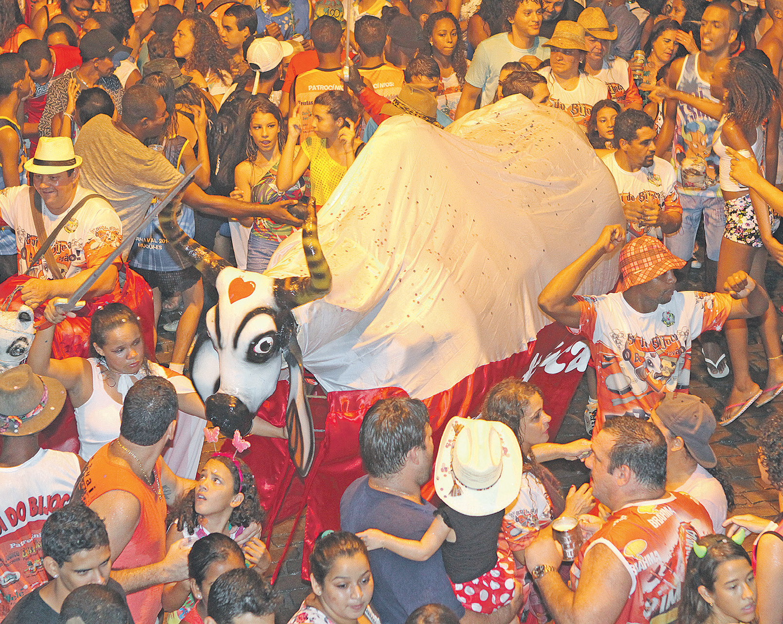 Carnaval em Muqui é conhecido por ser folclórico, com a presença do Boi Pintadinho e muita animação nas ruas. Foto: Alessandro de Paula