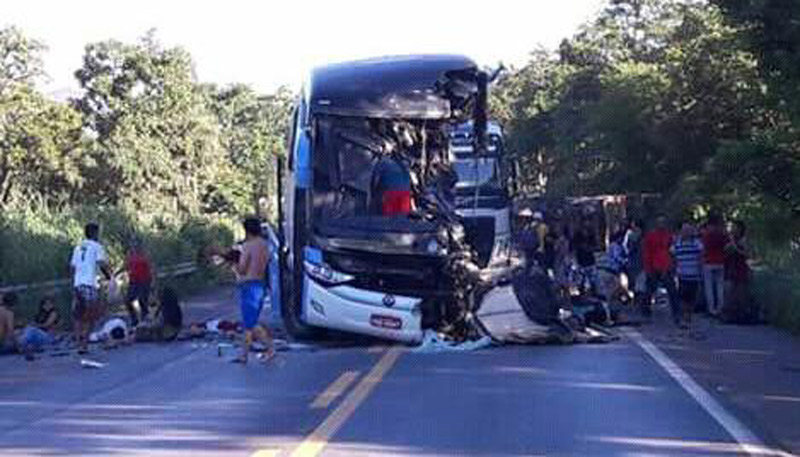 O acidente ocorreu no quilômetro 45 da BR-020. Foto: Reprodução/Ocorrência Policiais_Plan-DF