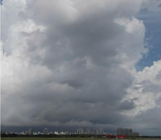 As nuvens carregadas em Vitória .Foto/ Clima Tempo