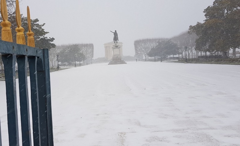 Neve na França. Foto: Twitter