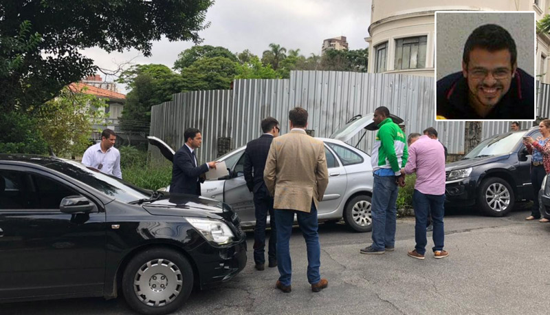 Prisão de um dos envolvidos no esquema em São Paulo. No destaque, o capixaba Kildren Batista. Foto: Divulgação/Ministério Público de São Paulo
