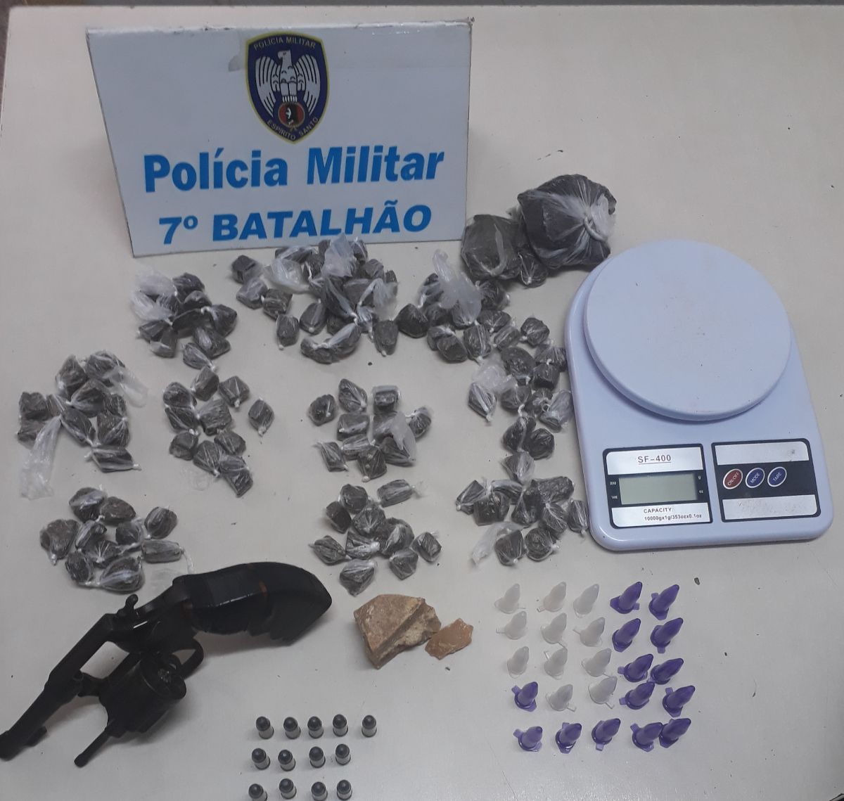 Material apreendido Foto/ Whatsap