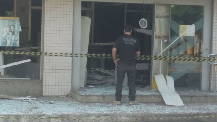 Agência do Banco do Brasil em Vila Velha, destruída pelos bandidos. Foto: Divulgação