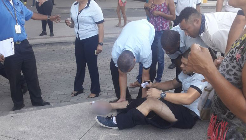 Mateus foi socorrido e levado para um hospital de Vila Velha. Foto: WhatsApp