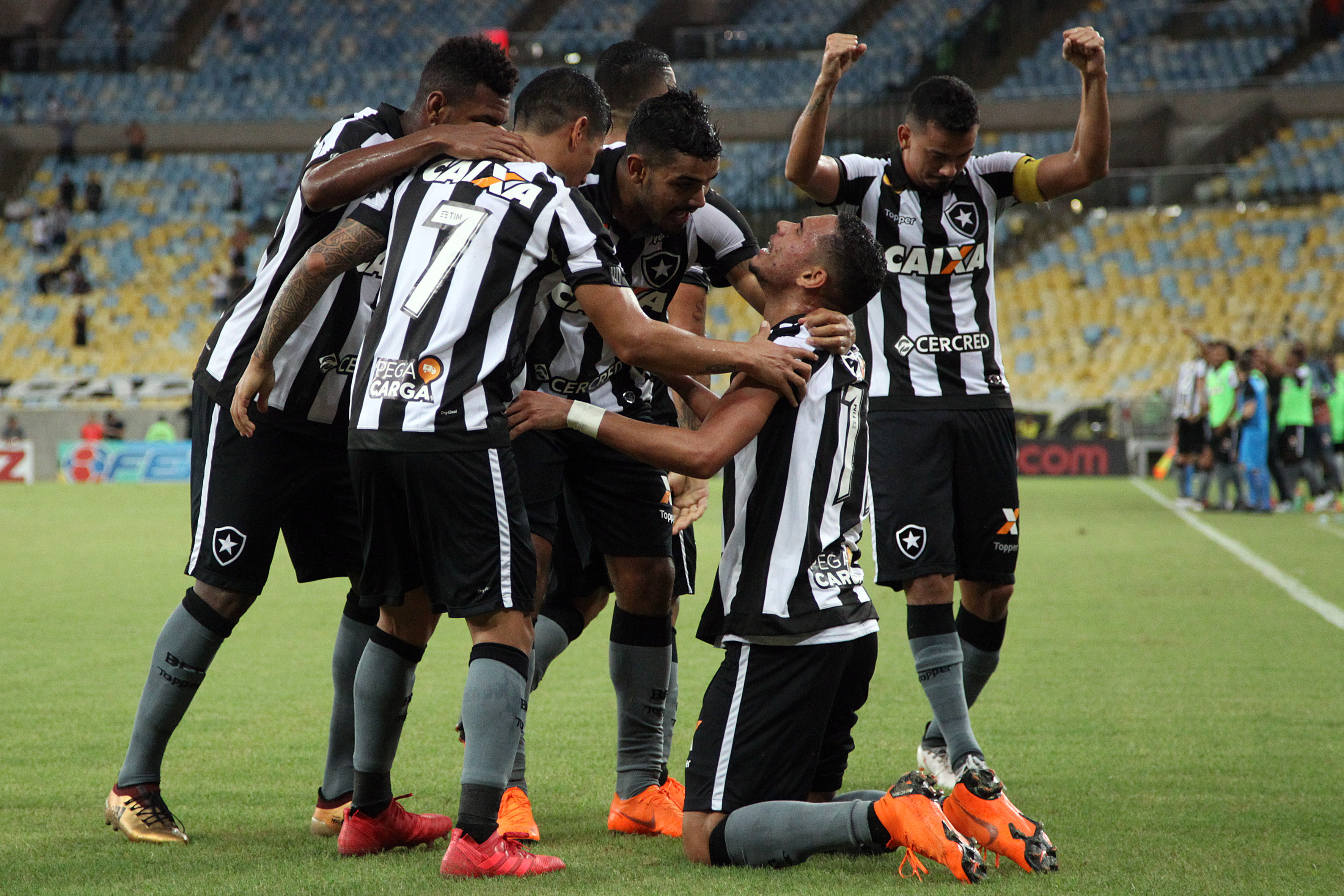 Comemoração do gol de Luiz Fernando. Foto: Vitor Silva/SSPress