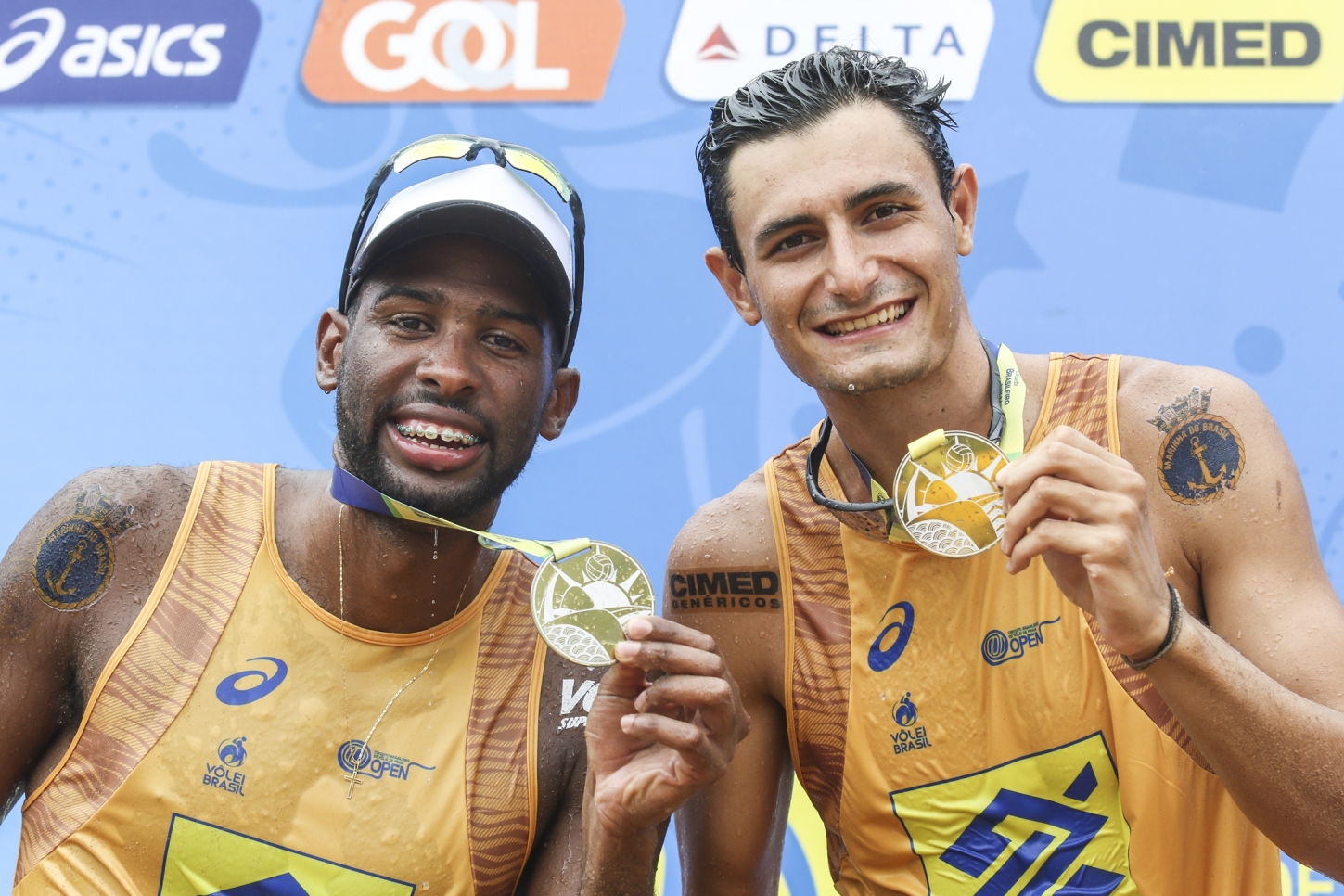 Evandro e André são campeões brasileiros. Foto: CBV